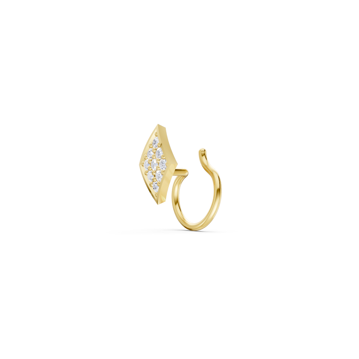 Diamond Geometric Nose Pin view 2